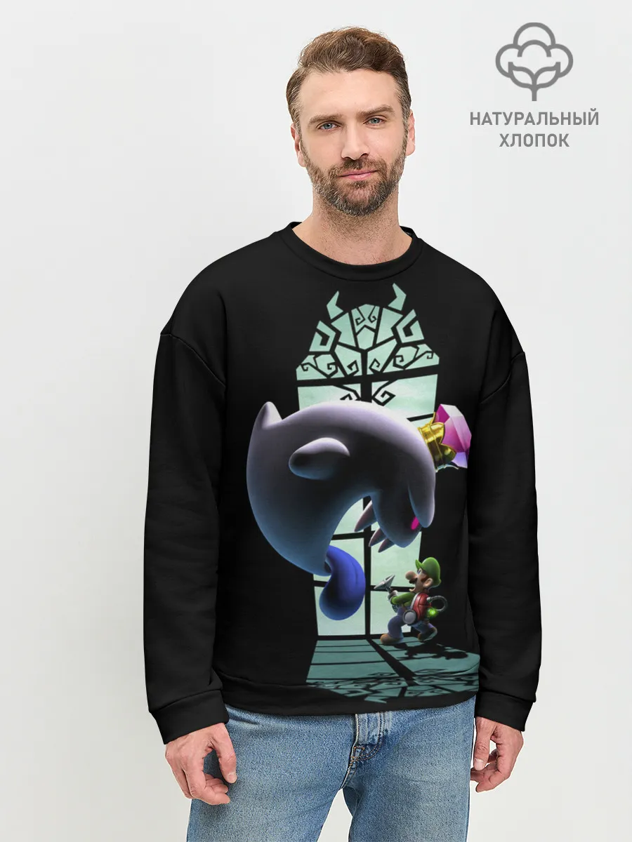Мужской свитшот базовый / Luigis Mansion