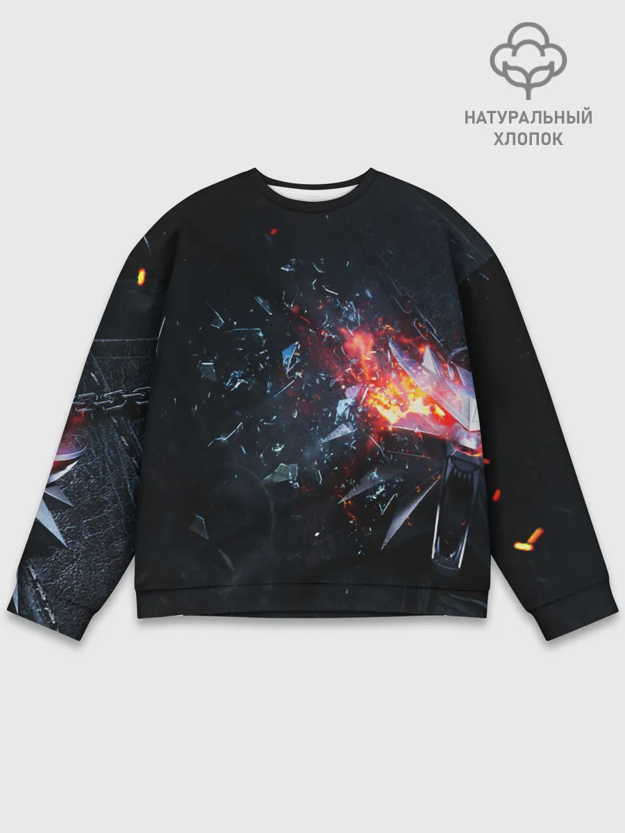 Мужской свитшот базовый / МЕДАЛЬОН ВЕДЬМАКА