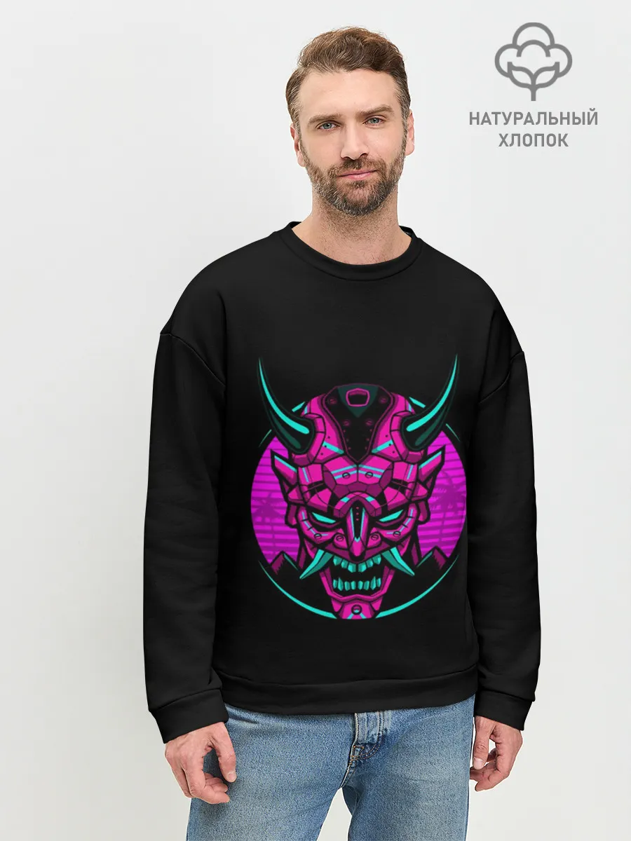 Мужской свитшот базовый / Samurai Retro Neon