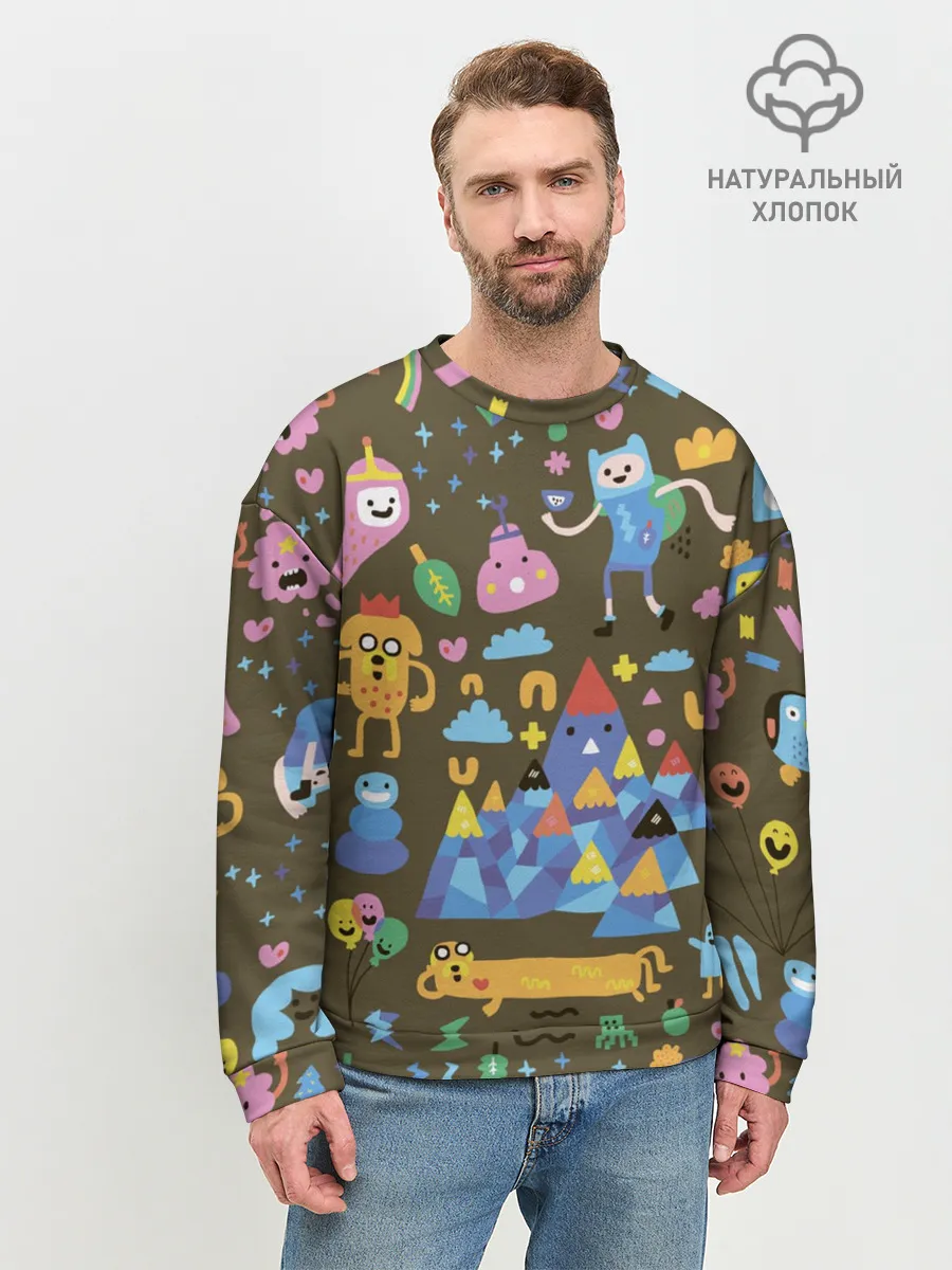 Мужской свитшот базовый / Время приключений Зима