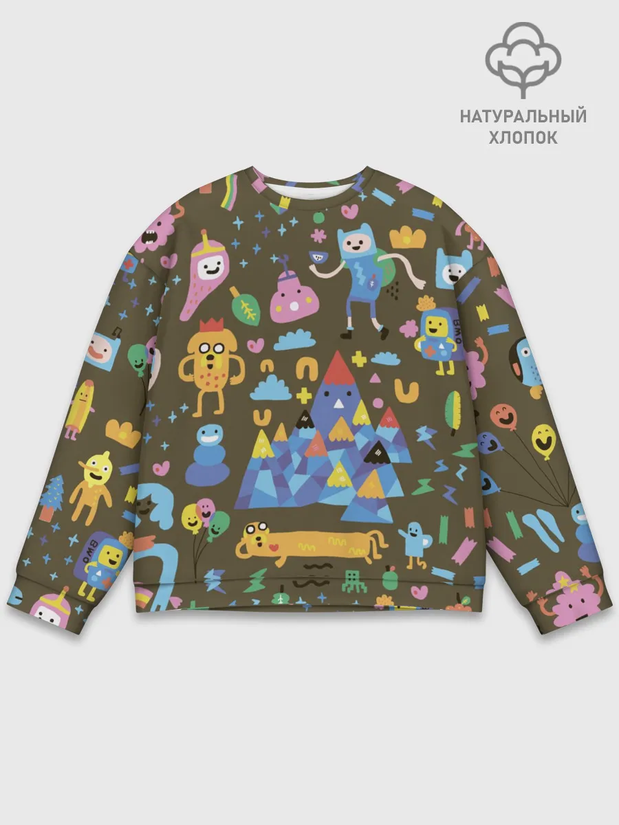 Мужской свитшот базовый / Время приключений Зима