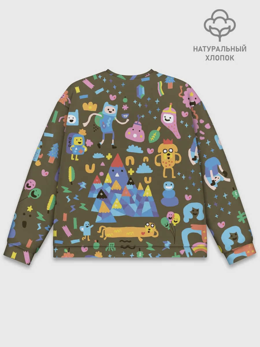 Мужской свитшот базовый / Время приключений Зима