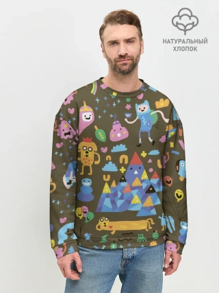 Мужской свитшот базовый / Время приключений Зима