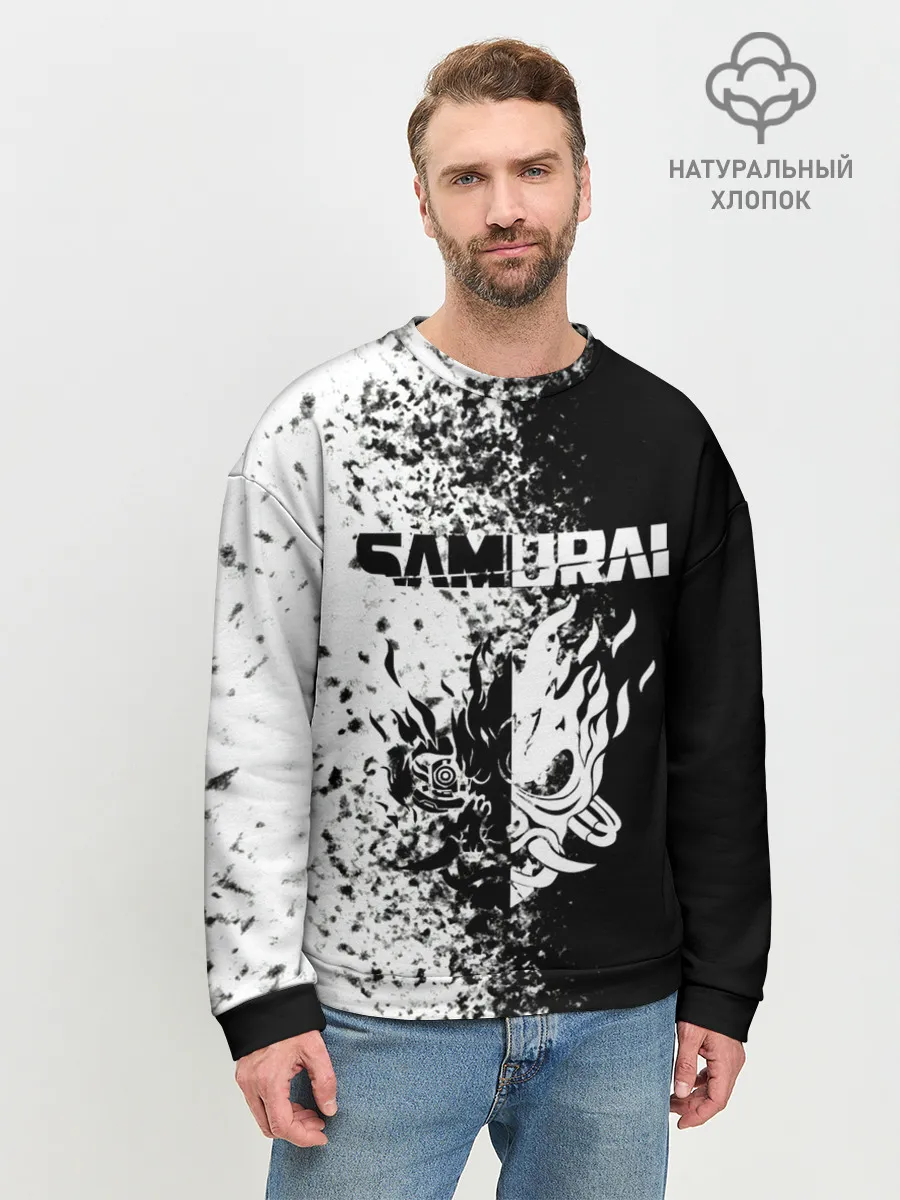 Мужской свитшот базовый / Cyberpunk 2077 | Samurai.