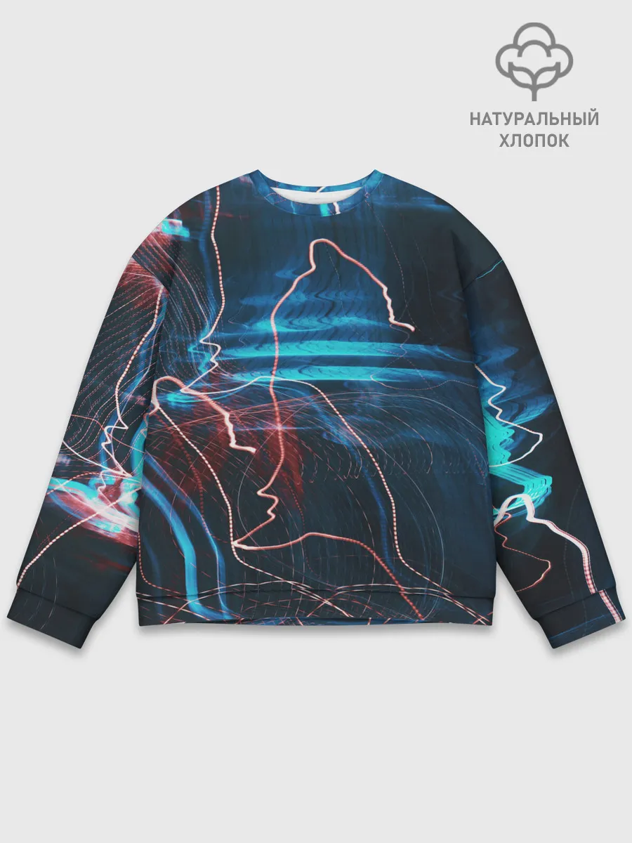 Мужской свитшот базовый / Freeze Light digital art