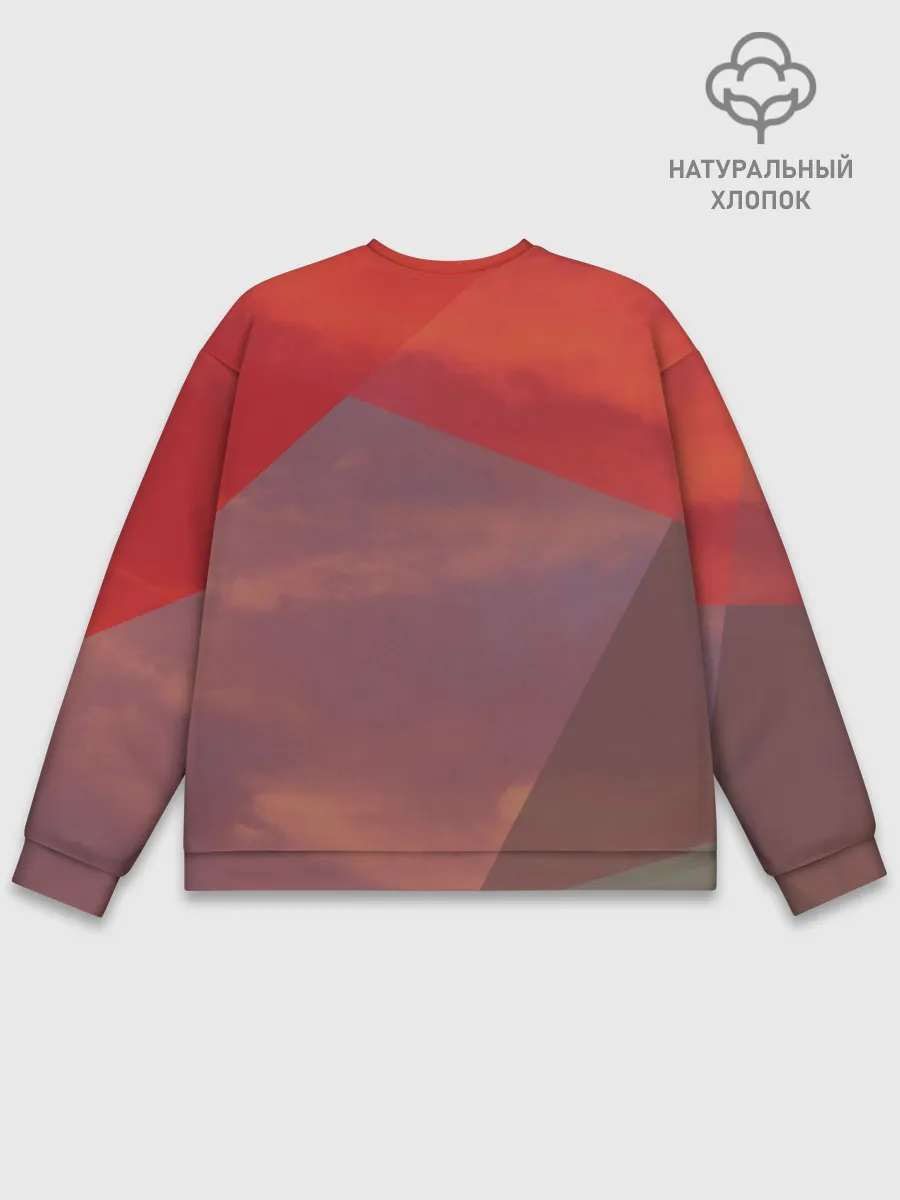 Мужской свитшот базовый / Misato Katsuragi на красном