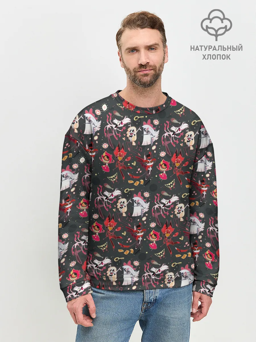 Мужской свитшот базовый / Hazbin Hotel