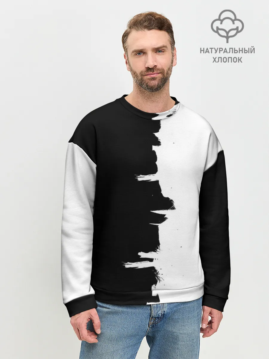 Мужской свитшот базовый / Черным по белому