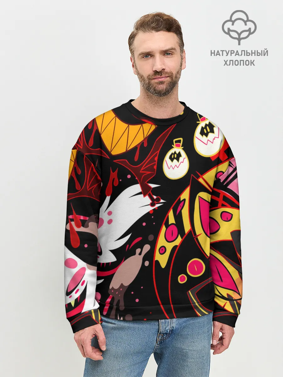 Мужской свитшот базовый / Hazbin Hotel