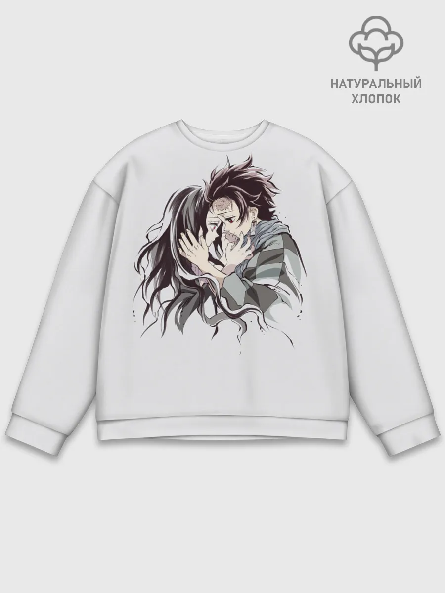 Мужской свитшот базовый / Kimetsu no Yaiba поцелуйчики