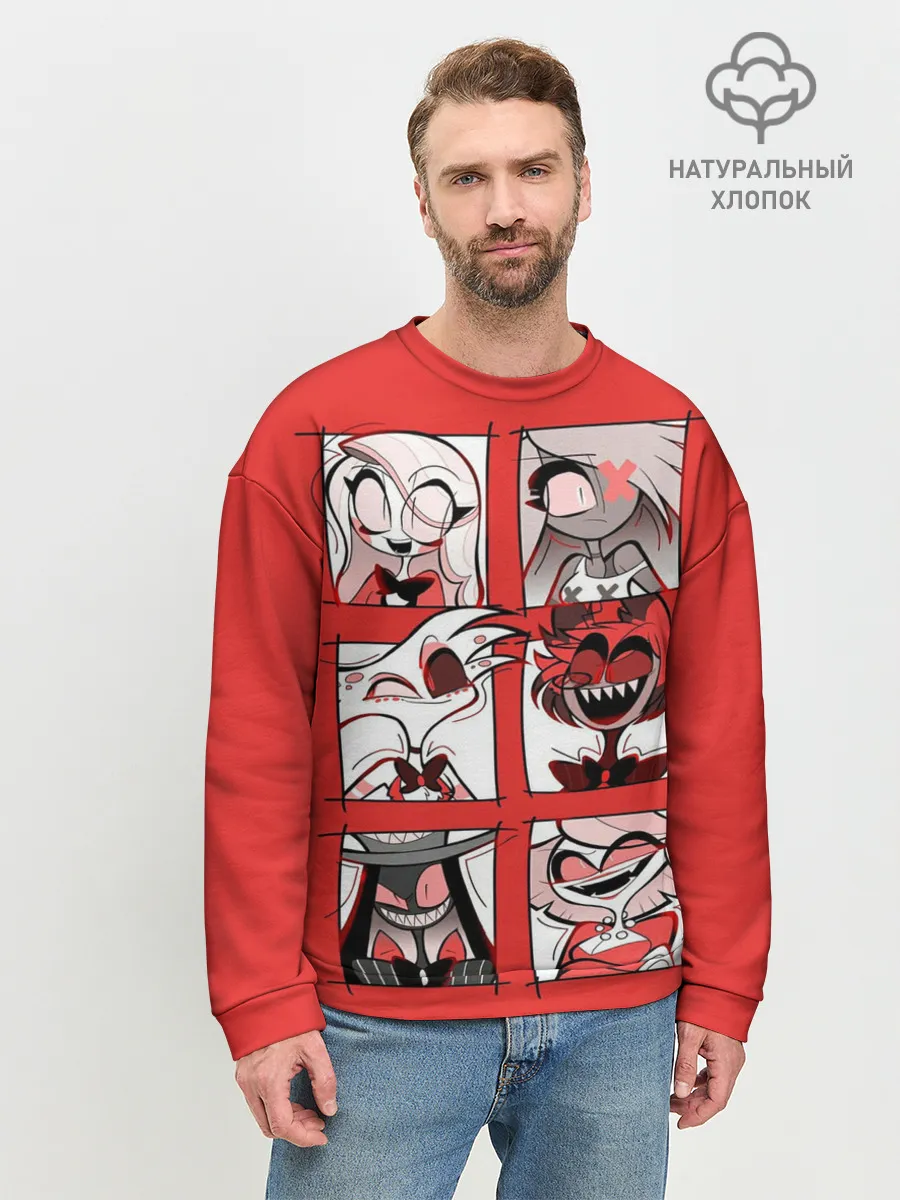 Мужской свитшот базовый / Hazbin Hotel