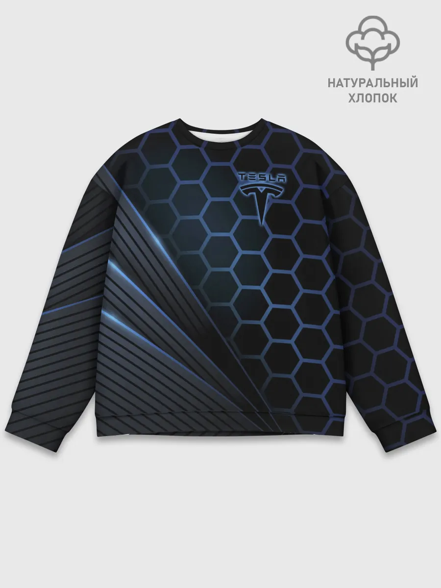 Мужской свитшот базовый / Tesla