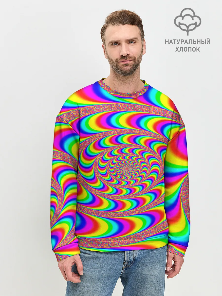 Мужской свитшот базовый / Оптическая текстура