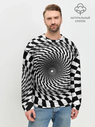 Мужской свитшот базовый / Оптические квадраты