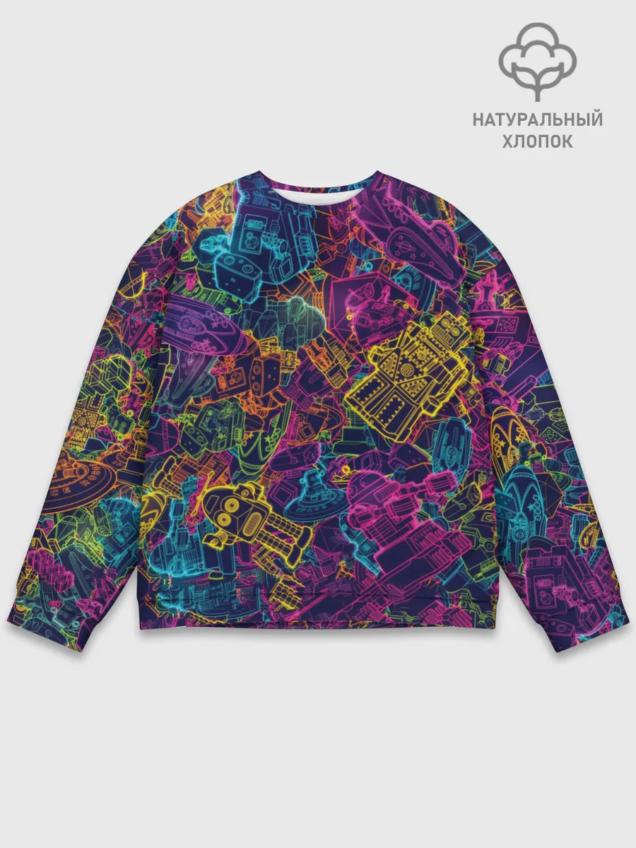 Мужской свитшот базовый / Neon Robots
