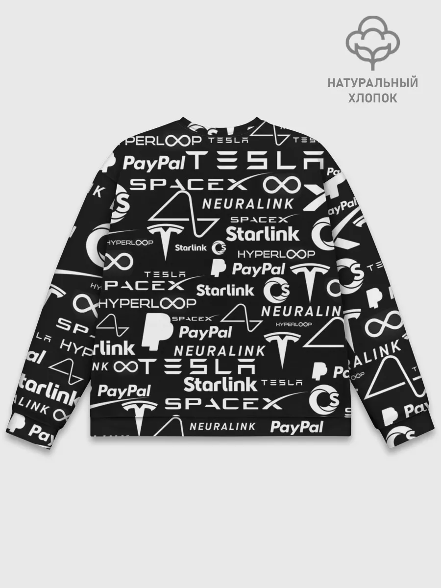 Мужской свитшот базовый / ЛОГОТИПЫ ПРОЕКТОВ ИЛОНА МАСКА.