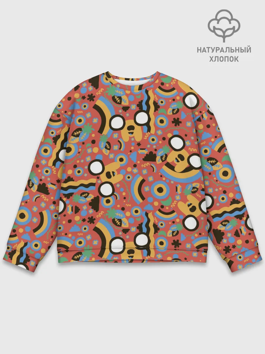 Мужской свитшот базовый / Время приключений Jake