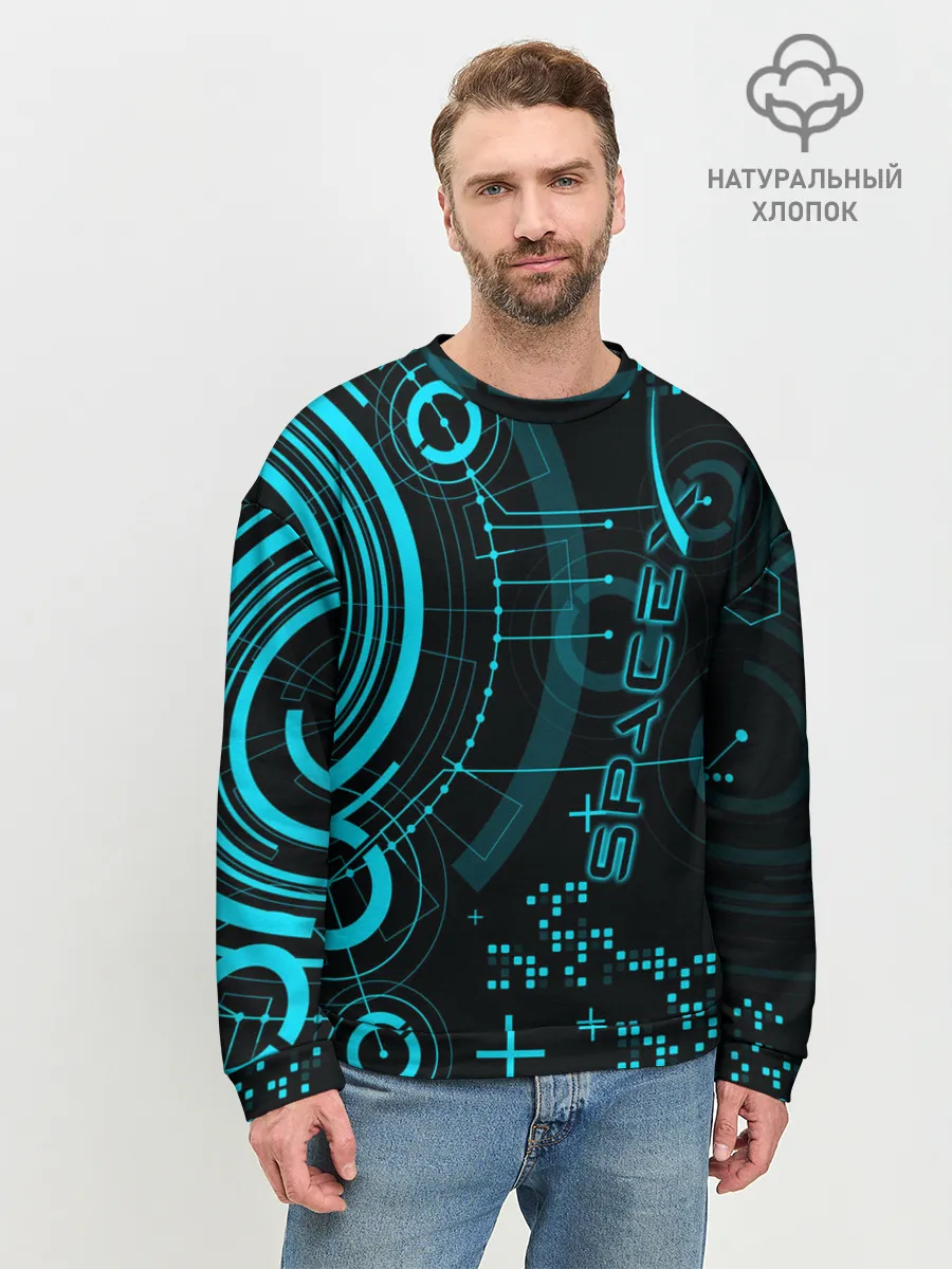 Мужской свитшот базовый / SpaceX