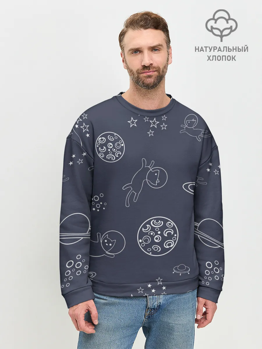 Мужской свитшот базовый / Космо киски