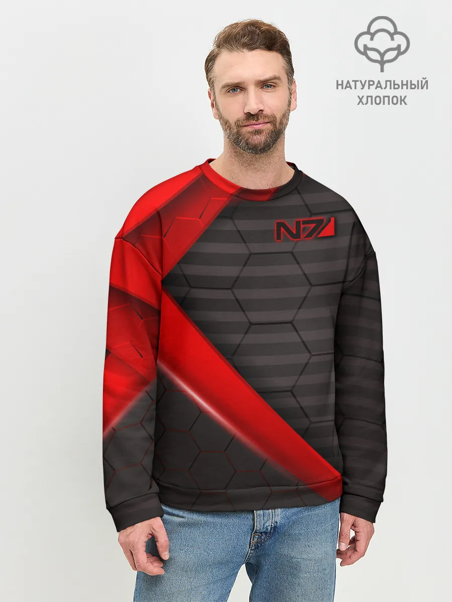 Мужской свитшот базовый / MASS EFFECT N7 | МАСС ЭФФЕКТ Н7