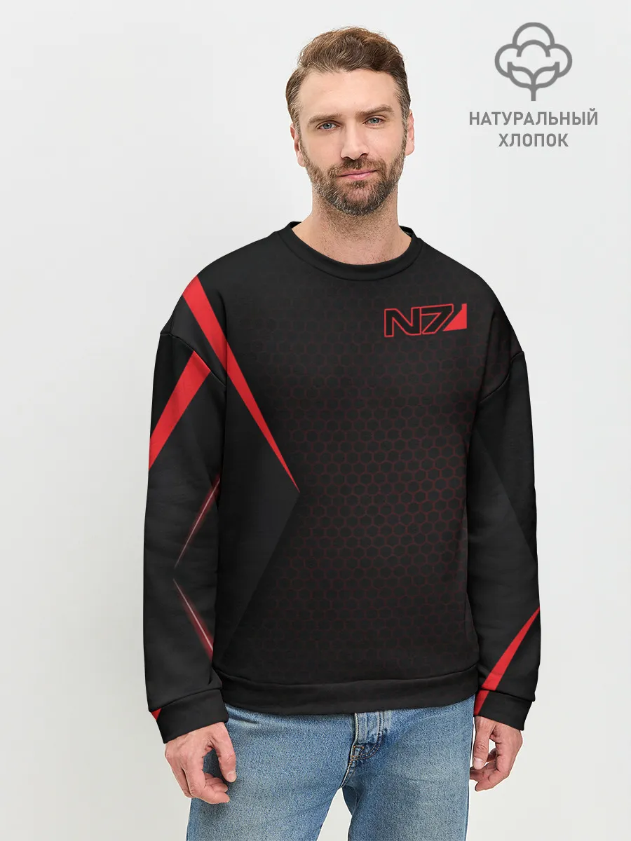 Мужской свитшот базовый / Mass Effect N7