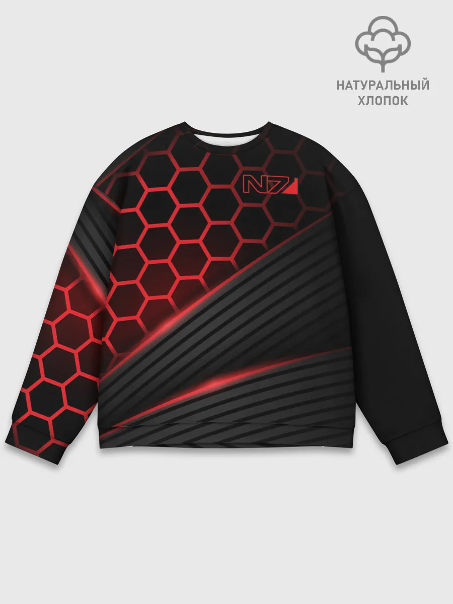 Мужской свитшот базовый / Mass Effect N7