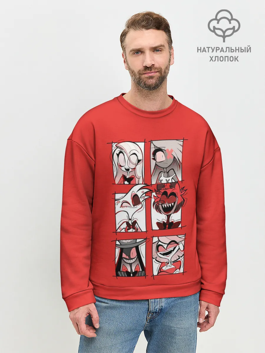 Мужской свитшот базовый / Hazbin Hotel