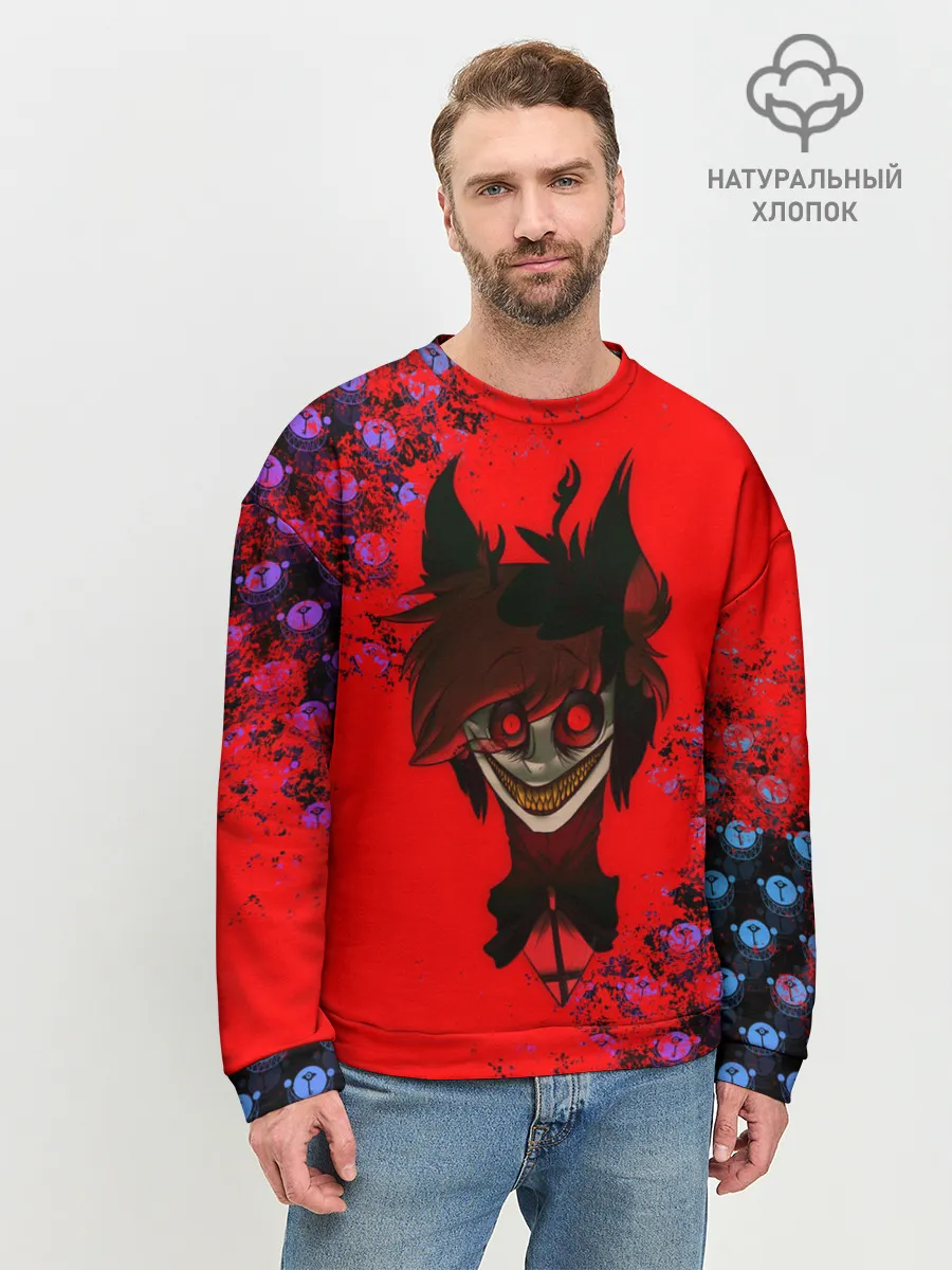 Мужской свитшот базовый / Hazbin Hotel Alastor