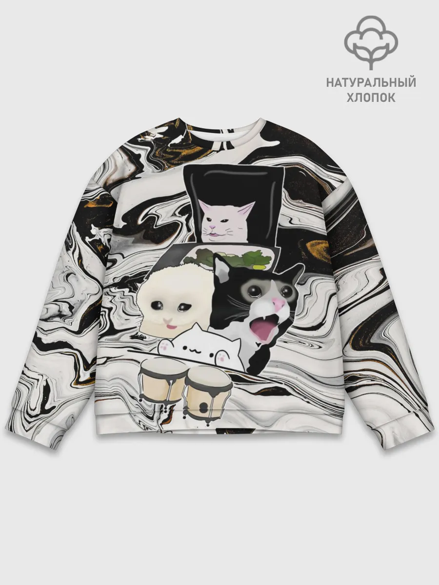 Мужской свитшот базовый / woman yelling at cat