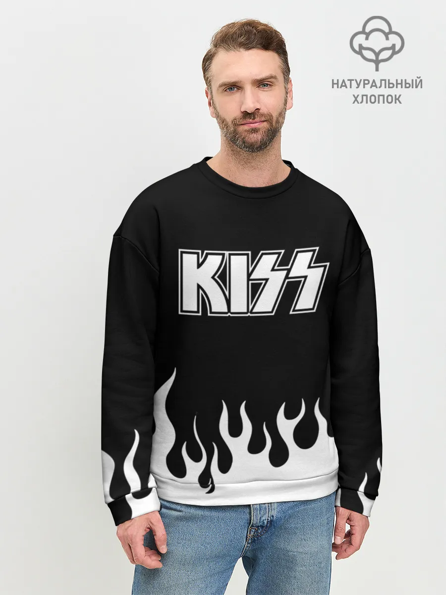 Мужской свитшот базовый / Kiss