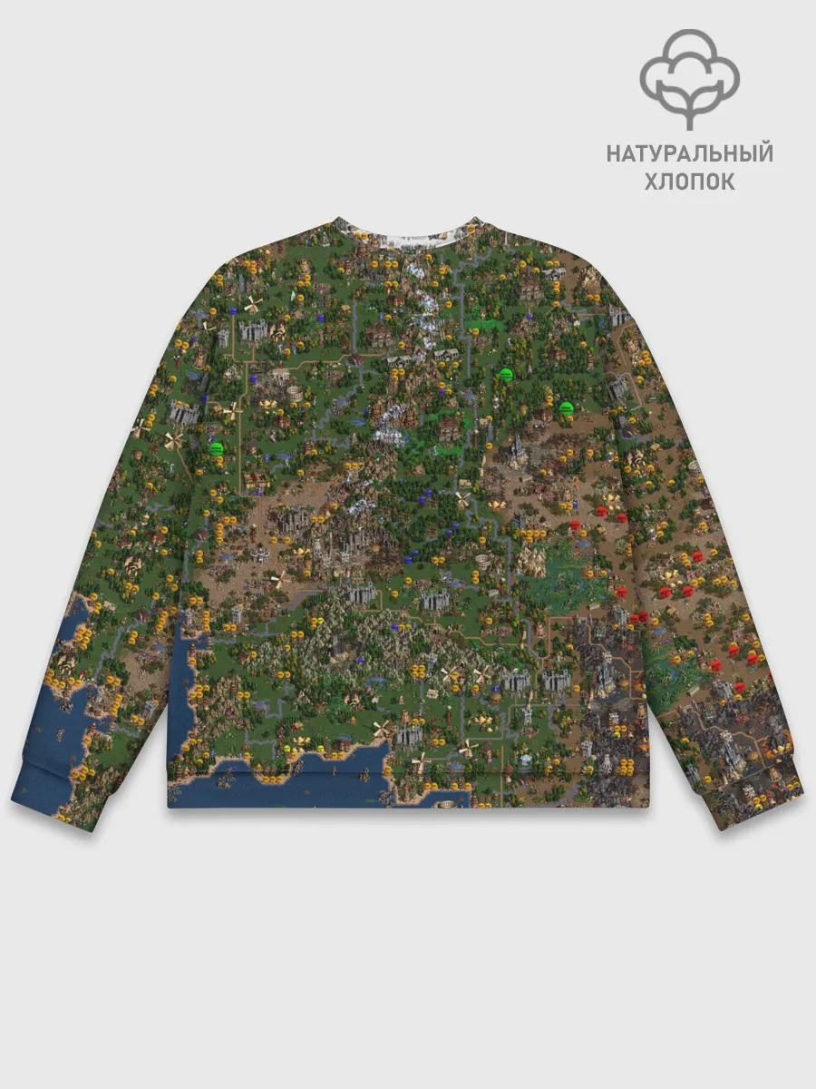 Мужской свитшот базовый / Карта в Heroes 3