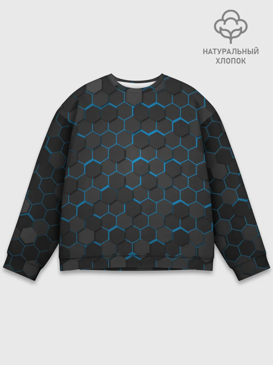 Мужской свитшот базовый / OCTAGON голубой