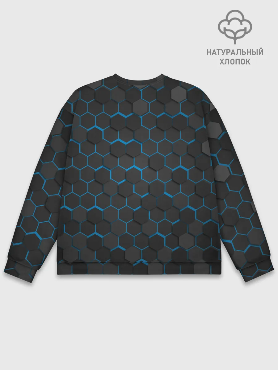 Мужской свитшот базовый / OCTAGON голубой