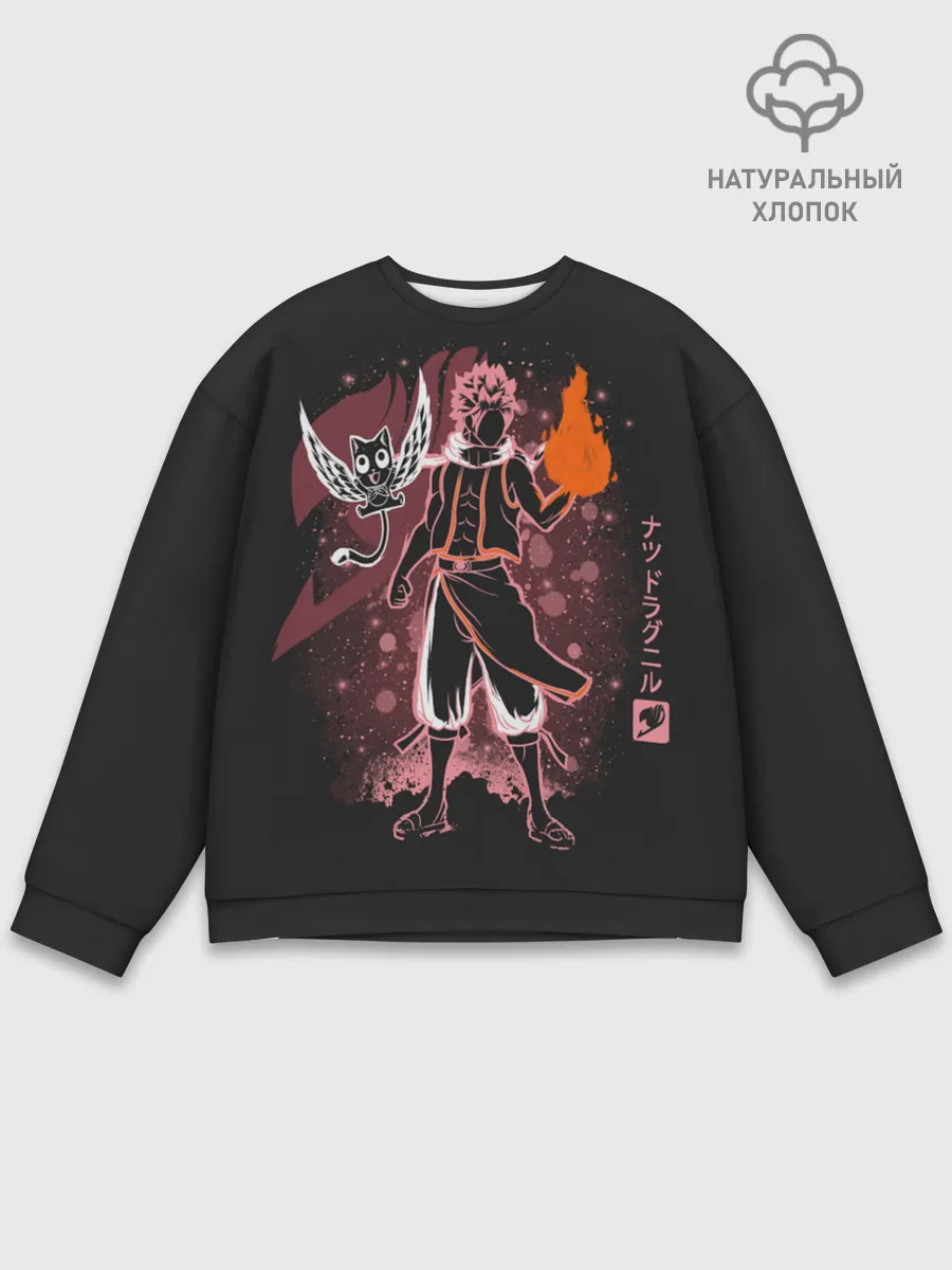 Мужской свитшот базовый / Нацу Драгнил и Хэппи