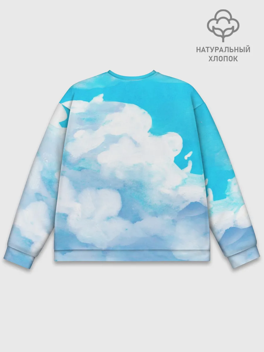 Мужской свитшот базовый / Акварельный Мем