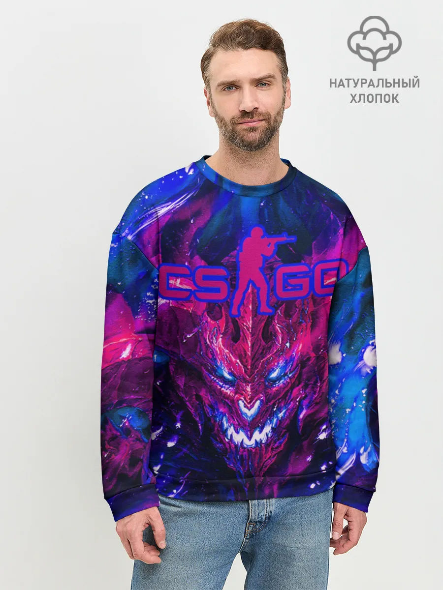 Мужской свитшот базовый / CS GO + текстура ТОП