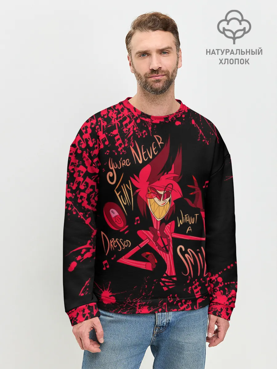 Мужской свитшот базовый / HAZBIN HOTEL ALASTOR.