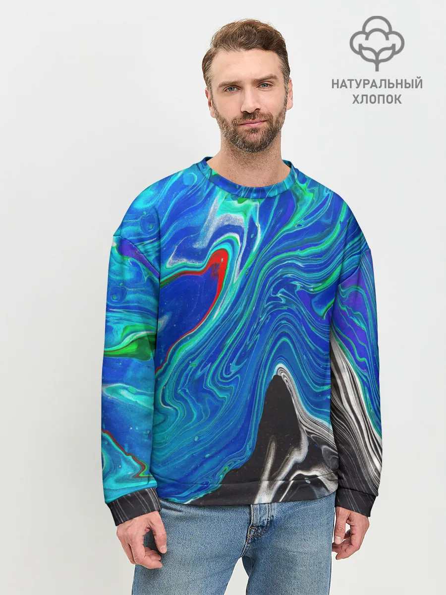 Мужской свитшот базовый / КИСЛОТНЫЙ АКРИЛ