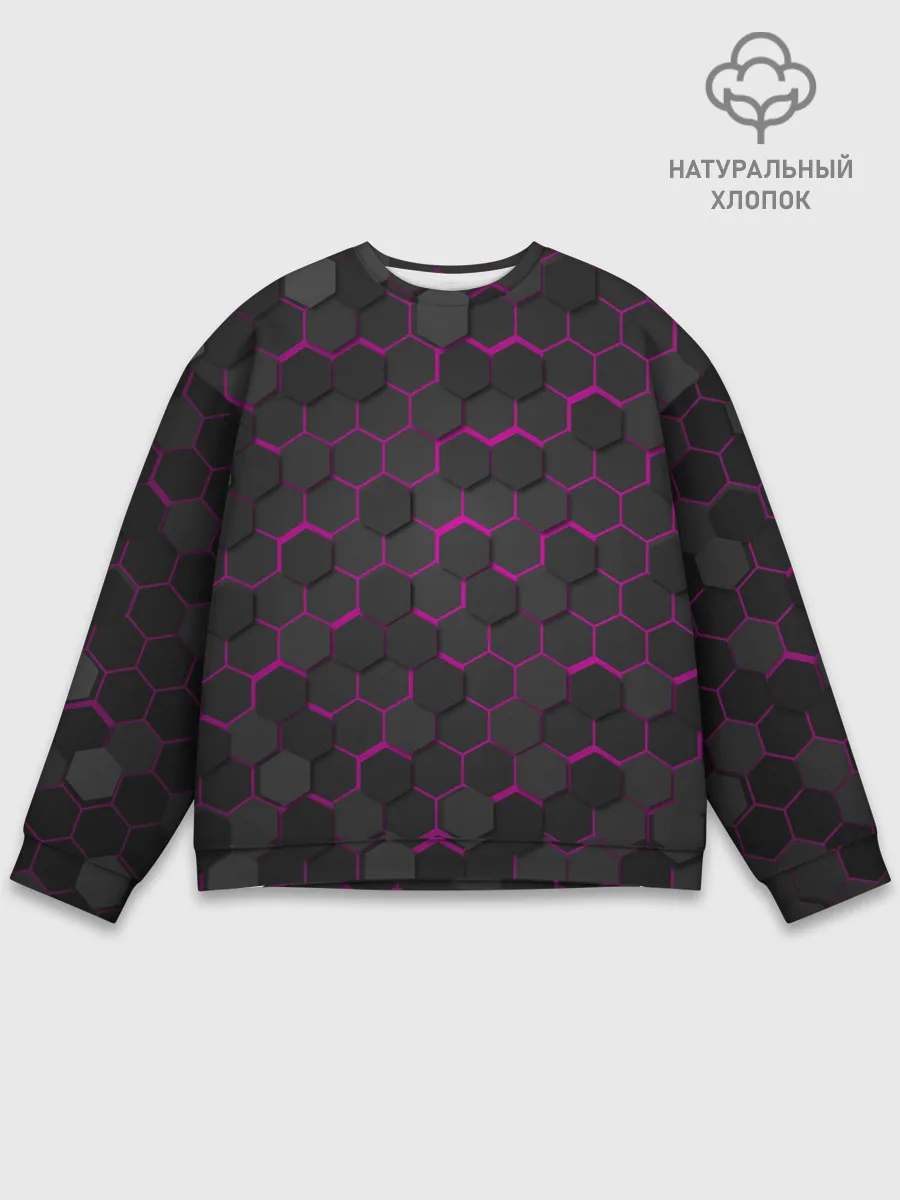 Мужской свитшот базовый / OCTAGON розовый