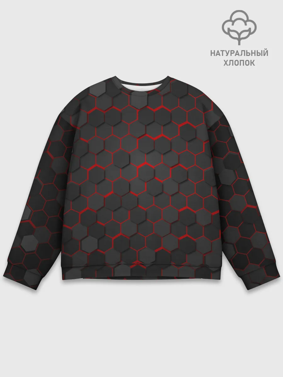 Мужской свитшот базовый / OCTAGON красный