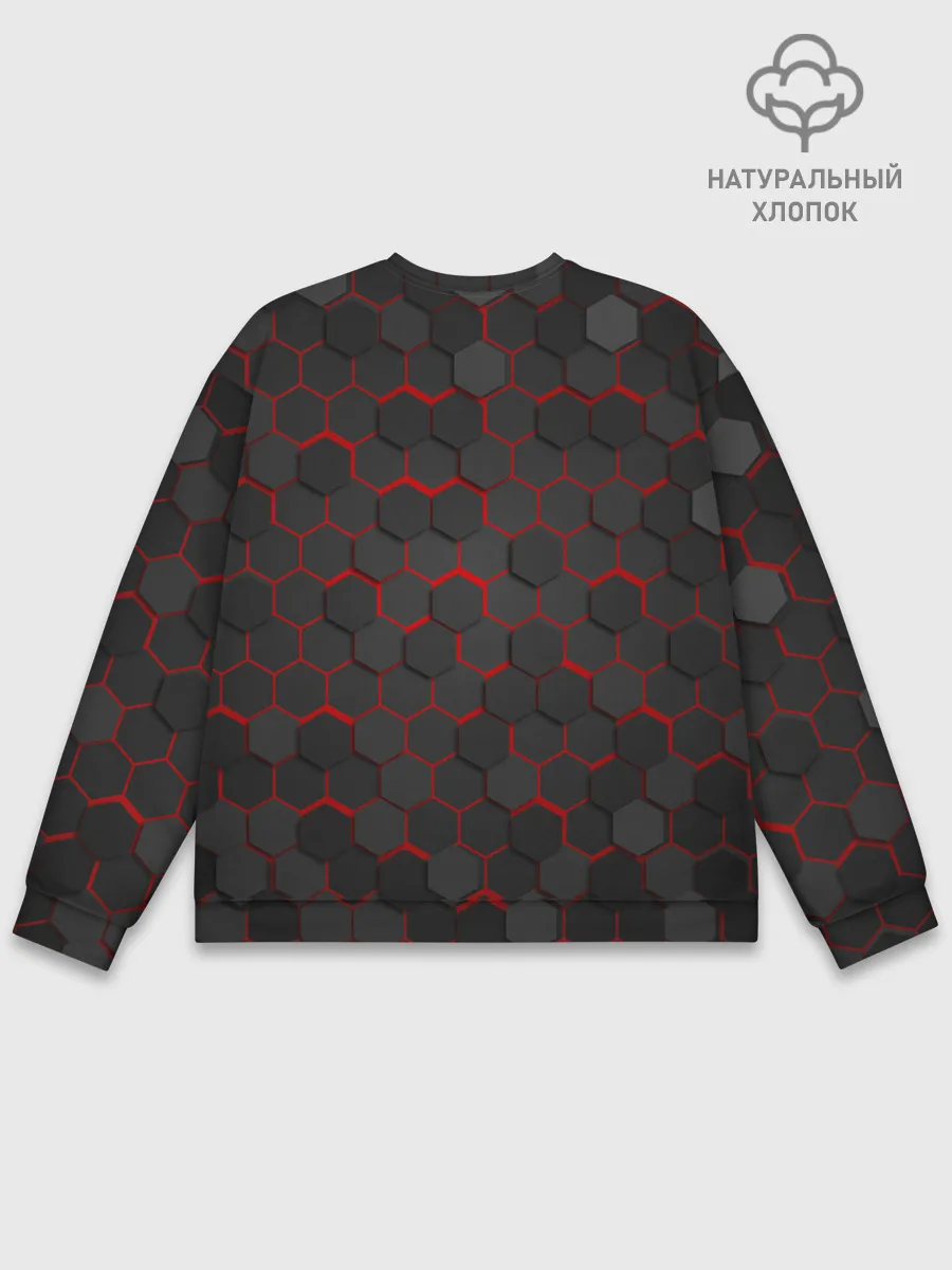 Мужской свитшот базовый / OCTAGON красный