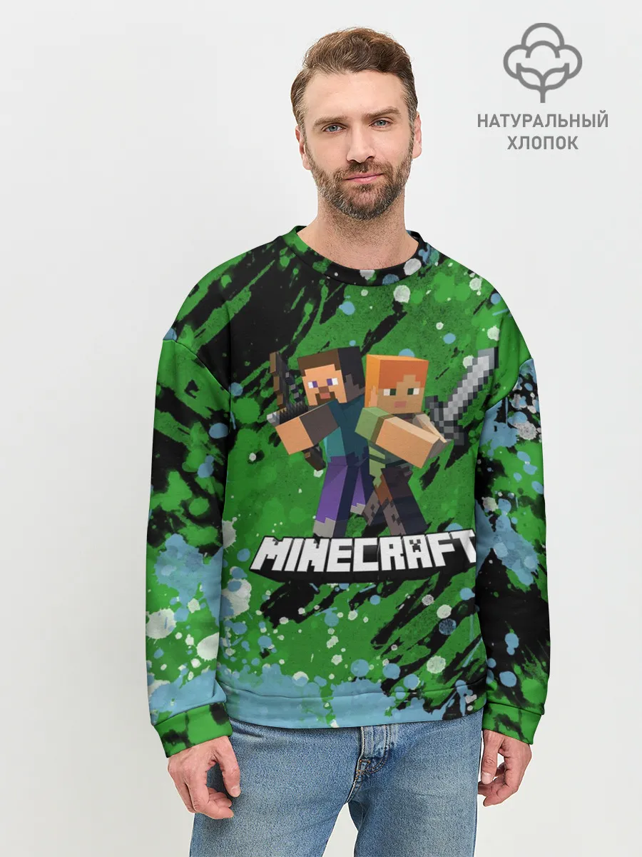 Мужской свитшот базовый / Minecraft / Майнкрафт