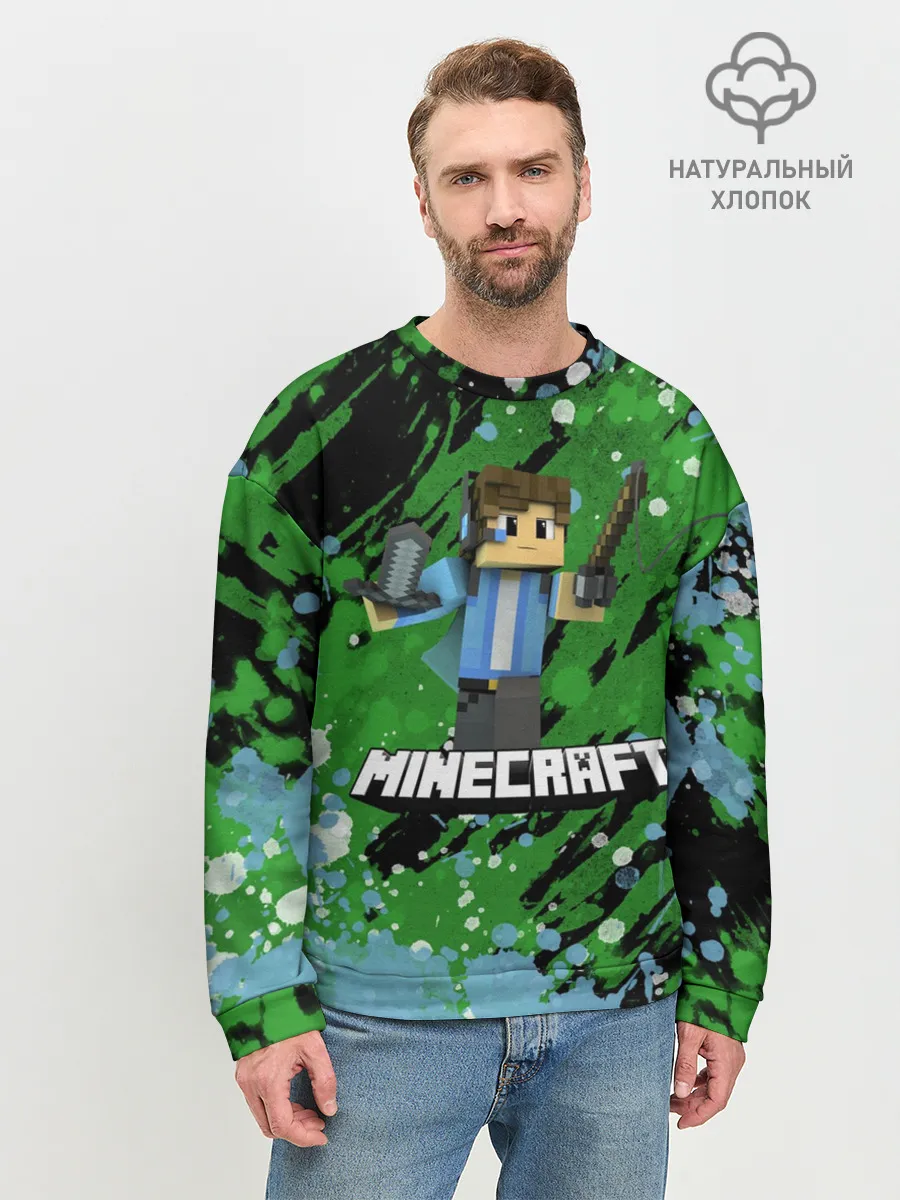 Мужской свитшот базовый / Minecraft / Майнкрафт