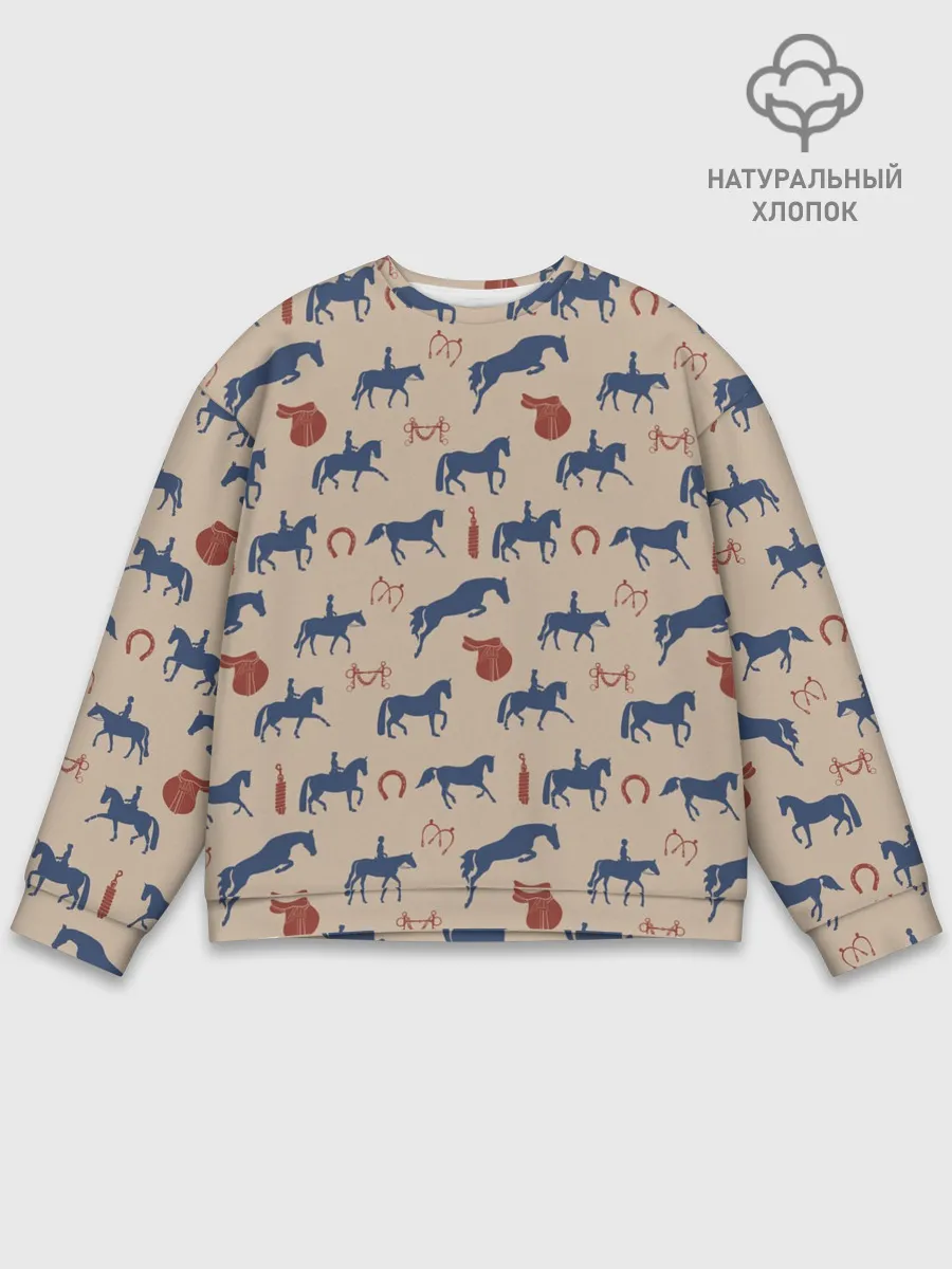Мужской свитшот базовый / кони