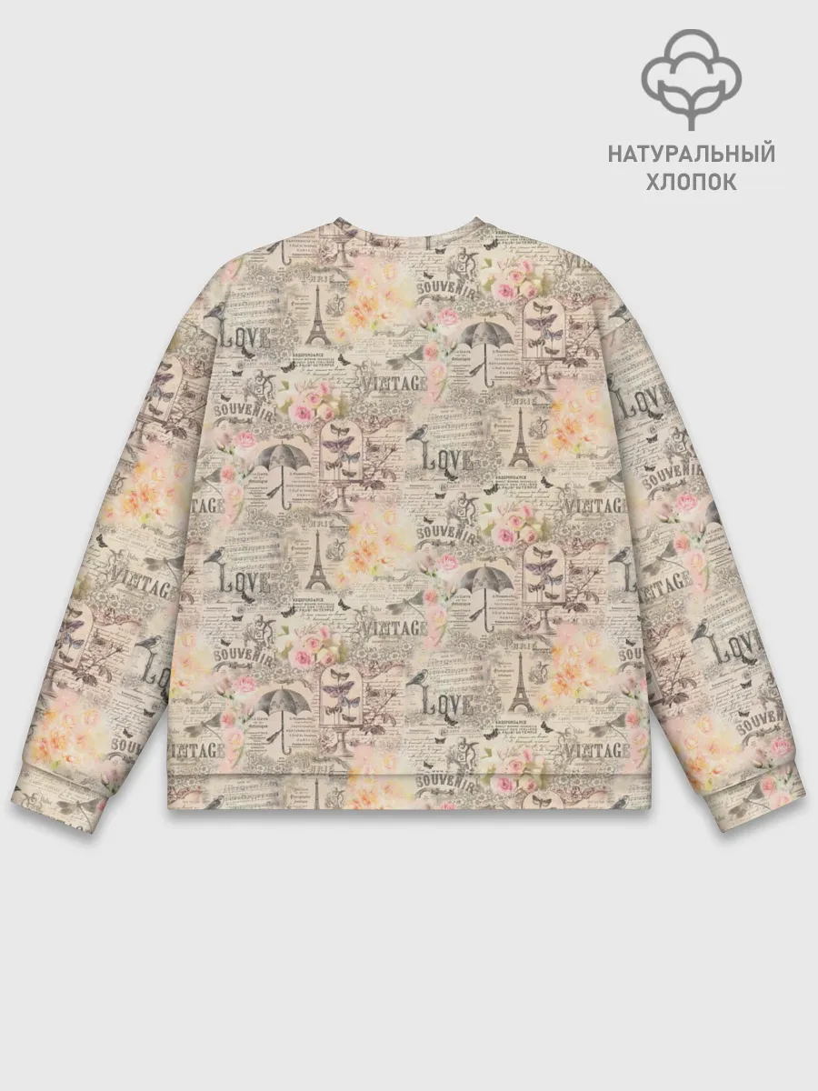 Мужской свитшот базовый / Paris vintage theme