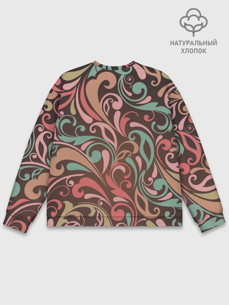 Мужской свитшот базовый / Узор хохломы