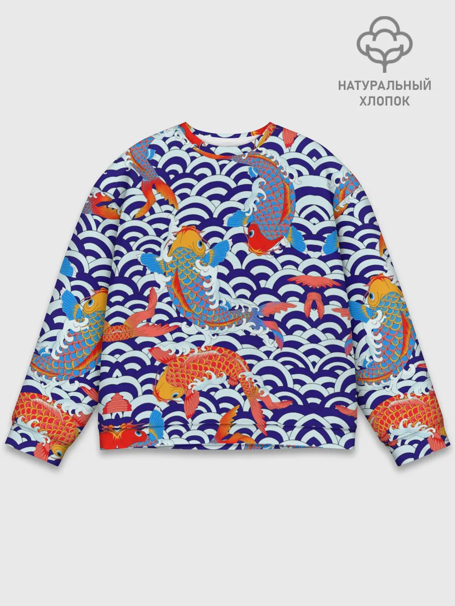 Мужской свитшот базовый / Карп Кои