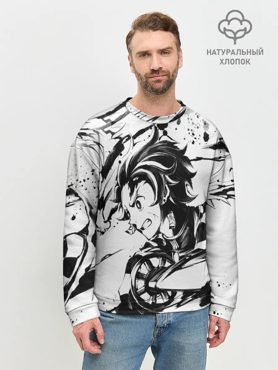 Мужской свитшот базовый / KIMETSU NO YAIBA TANJIRO KAMADO