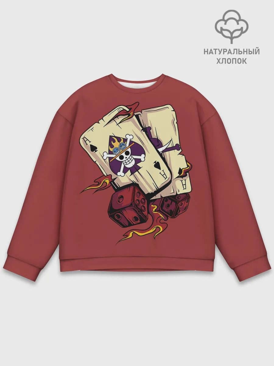 Мужской свитшот базовый / Карты One Piece