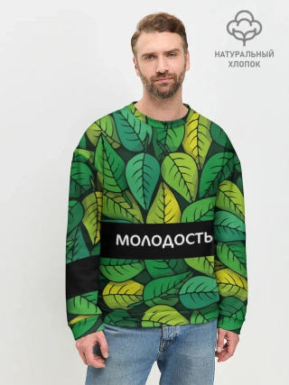Мужской свитшот базовый / Молодость/глупость